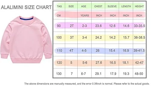 Vista 8 de ALALIMINI Sudaderas para niños y niñas, cuello redondo, de algodón, de manga larga