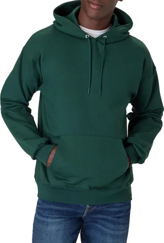 Vista 17 de Hanes Sudadera con capucha de forro polar pesado para hombre, sudadera de algodón para hombre Negro