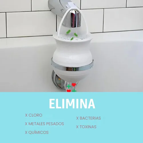 Vista 3 de Filtro de Baño Tubo 2.0 - El Filtro de Agua de Baño Original de 8 Etapas para Grifo de Tina - Elimina el 99% del Cloro y Contaminantes - Sin BPA