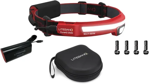 Vista 8 de Liteband Bundle PRO PureHD - Linterna frontal LED recargable de 2500 lúmenes con batería, linterna de cabeza brillante, luz para casco, lámparas