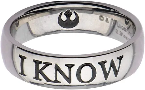 Vista 3 de Star Wars Anillo unisex de acero inoxidable I Know Talla 12