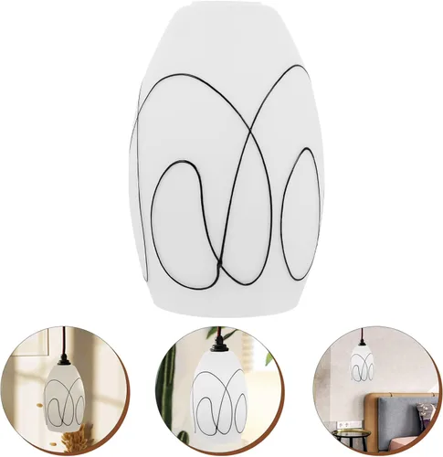 Vista 2 de OSALADI Elegante pantalla de cristal moderna lámpara colgante pantalla reemplazo lámpara cubierta para la luz de techo sala de estar