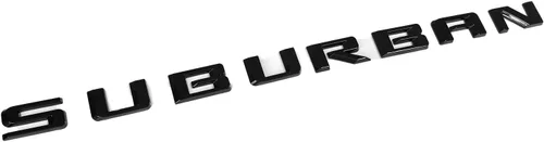 Vista 2 de Emblema Suburban OEM 2021 Letras 3D Compatible con Suburban 84910061 2019-2025 Negro Brillante