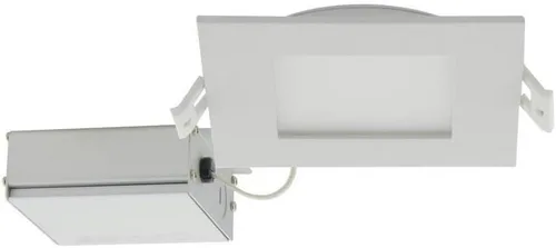 Vista 3 de Satco CCT Downlight LED de ajuste delgado con lente plana con controlador remoto, cuadrado de 8 pulgadas, color blanco