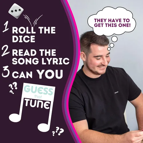 Vista 3 de Boxer Gifts Juegos de cartas musicales de los años ochenta para adultos y familias Letras de canciones Noche de juegos - Nombre de la canción