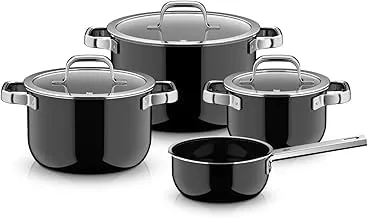 Vista 2 de WMF Fusiontec Mineral Pro 0519405290 - Juego de cacerolas de 4 piezas, duradero, resistente a los arañazos, cocinas de inducción, aptas para todo