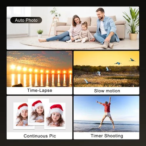 Vista 7 de Videocámara 4K UHD de 64MP para YouTube TikTok, doble lente gran angular de 120°, zoom digital 18X, pantalla IPS de 3.0 pulgadas, micrófono externo