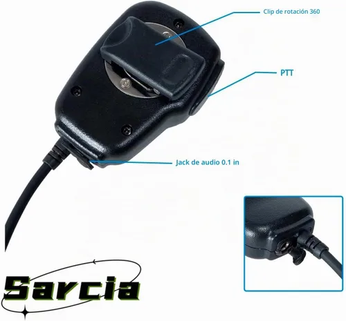 Vista 2 de Micrófono de altavoz de 1 pin de 0.098 in para radio de dos vías Cobra Walkie Talkie