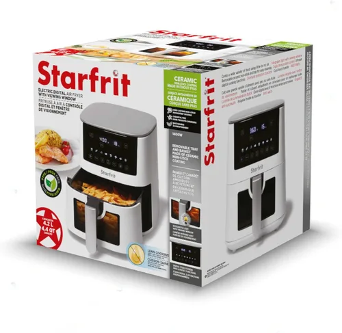 Vista 6 de Starfrit Freidora de aire digital, 4.2L, cerámica antiadherente, 1400W