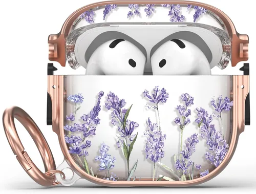 Vista 69 de Maxjoy Funda para AirPods 3 con cerradura, funda protectora rígida de 3ª generación para AirPod de 3ª generación para mujeres y hombres con llavero