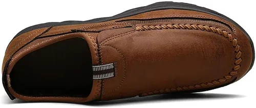 Vista 3 de Casual Mens Loafers Slip On ShoesComfort Soft Moccasin Daily Sneaker ShoesLightweight Driving Walking Shoes Grey