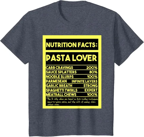 Vista 60 de Pasta Lover Nutrition Facts: The Ultimate Carb Connoisseur's T-Shirt Negro