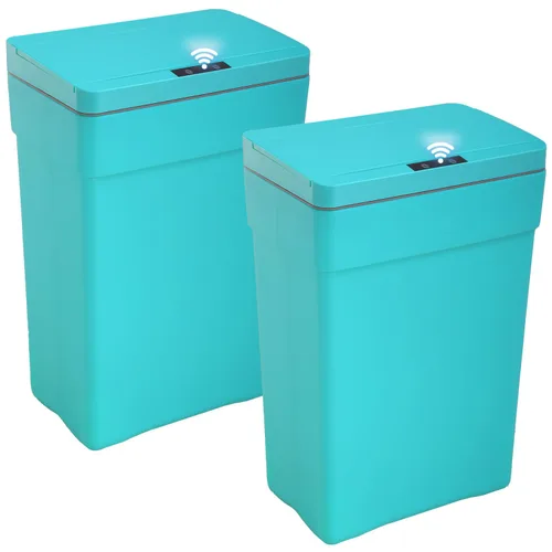Vista 17 de BestOffice Bote de basura automático de 13 galones para cocina, sin contacto, de alta capacidad, con tapa, para dormitorio, baño, hogar, oficina, 50