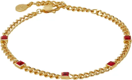 Vista 14 de Alex and Ani September Birthstone Sapphire Curb Chain Bracelet Dorado