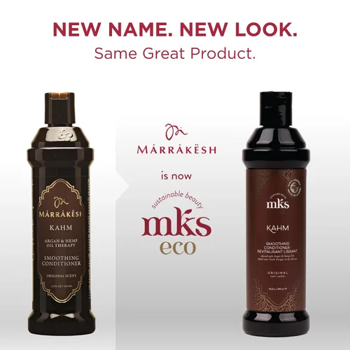 Vista 2 de Earthly Body MKS eco Kahm acondicionador suavizante, aroma original, desenreda, hidrata y repara el cabello, con aceite de argán marroquí, aceite