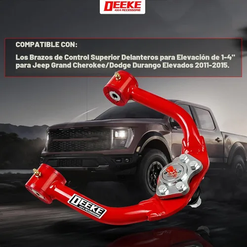 Vista 3 de Brazos de control superiores delanteros para Jeep Grand Cherokee (WK2)/Dodge Durango 2011-2015, brazos de control delanteros tubulares elevados