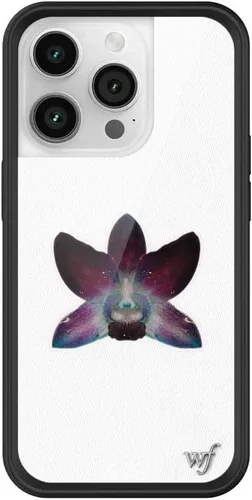 Vista 48 de Wildflower Carcasas – Compatible con iPhone 14 Pro Protector negro parachoques, certificado de prueba de caída de 6.5 pies, propiedad de mujeres