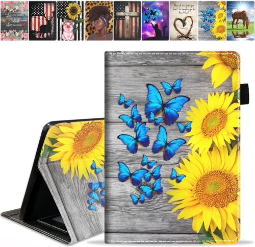 Vista 9 de Funda para tablet Amazon Kindle Fire 7 (pantalla de 7 pulgadas, 9ª/7ª generación, versión 2019/2017), funda de piel sintética con función