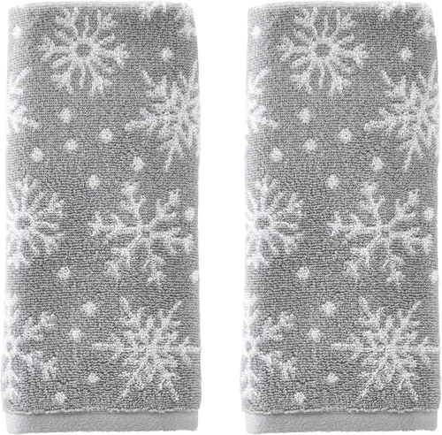 Vista 16 de SKL Home Toalla de baño de Navidad/Winter Fair Isle, color rojo