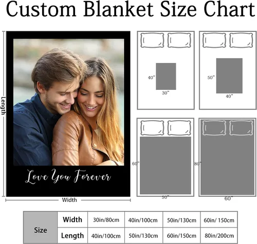 Vista 2 de Regalos personalizados para novio, novia, regalo personalizado para marido y esposa, mantas personalizadas con imágenes, manta de fotos