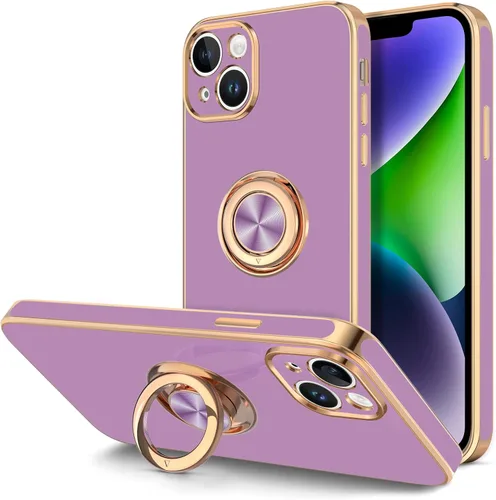 Vista 8 de Hython Funda para iPhone 14 Plus con soporte de anillo [soporte de anillo giratorio de 360° con soporte magnético] [Soporte de montaje en automóvil]