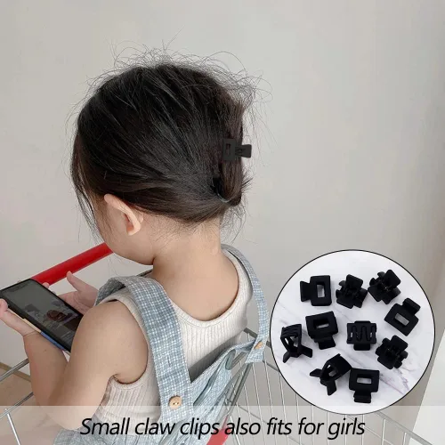 Vista 4 de Ahoney 10 pinzas pequeñas para el cabello para mujeres y niñas, clips de mandíbula mate de 1 pulgada para cabello fino, grueso y mediano, pasadores