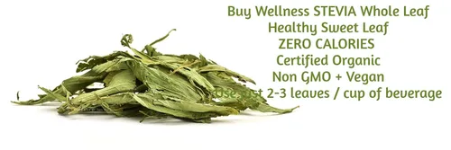 Vista 5 de Buy Wellness Stevia Leaf Raw Certified Organic 8 oz (1/2 lb) Pure Sweet Leaf Stevia SIN amargura, dulzura natural y cero calorías.
