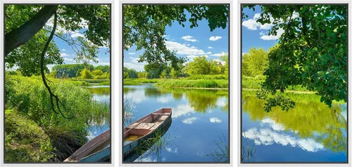 Vista 109 de wall26 Lienzo enmarcado para pared, juego de arte debajo de los tallos de bambú verde, naturaleza, desierto, fotografía, realismo, contemporáneo