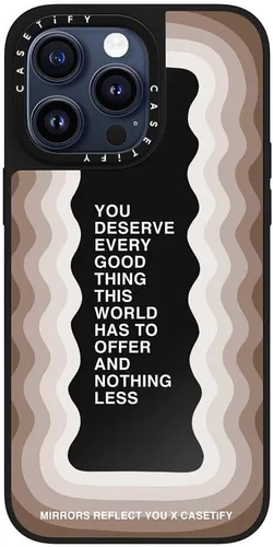 Vista 36 de CASETiFY Mirror - Funda para iPhone 15 Pro Max [reflectante, protección contra caídas de 4.9 pies/compatible con Magsafe] - Lindas impresiones