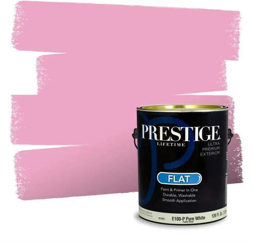 Vista 672 de Prestige Paints Pintura exterior e imprimación en uno, 1 galón, plano, coincidencia comparable de Valspar* Amber Rose*
