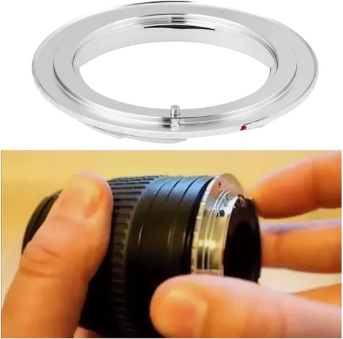 Vista 4 de Lens Mount Adapter Ring AI EOS Compatible with Nikon F Compatible with Canon EOS EF Cameras Supports Manual Focus and Exposure No Glass Design