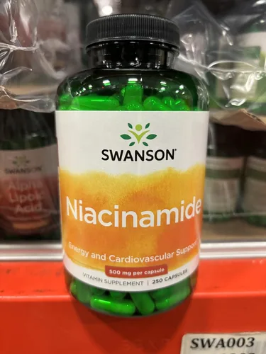 Vista 4 de Swanson Niacinamida metabolismo de carbohidratos apoyo para la salud de las articulaciones 500 miligramos 250 cápsulas