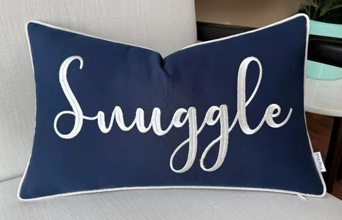 Vista 7 de Funda de Cojín Decorativo Romántico para Pareja, Sentimiento de Amor Bordado, Refranes Decorativos, Acento Lumbar - Decoración de Frases Acogedoras