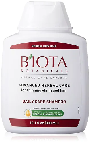 Vista 2 de B'iota Botanicals, Herbal Care Experts, Shampoo para el cuidado diario para cabello delgado normal/seco, 10.1 oz, paquete de de 2