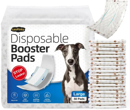 Vista 12 de Almohadillas desechables para aumentar los pañales para perros, 100 unidades, forros para pañales para perros machos y hembras, insertos
