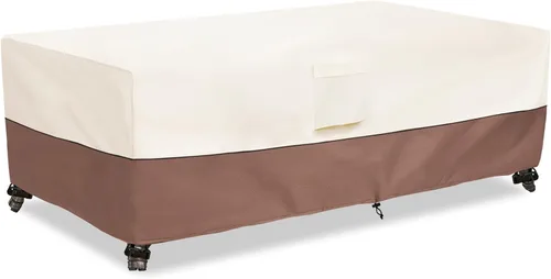 Vista 16 de okcool Funda para Mesa Auxiliar de Mimbre de Patio, Impermeable, Cuadrada, Funda para Mesa Auxiliar Pequeña de Patio, Adecuada para Mesa Auxiliar