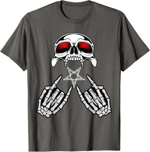 Vista 56 de Camisas de metal pesado con diseño de abanico de metal Negro