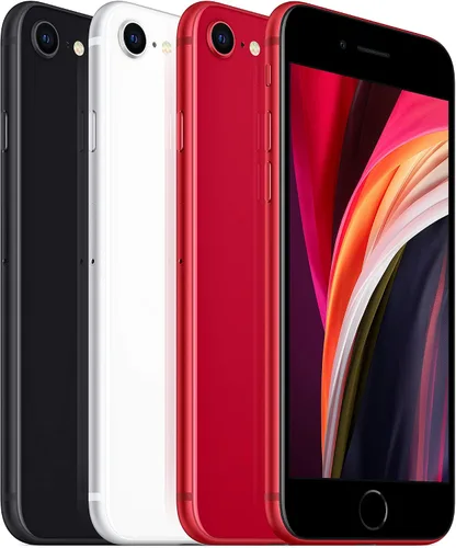 Vista 4 de Apple iPhone SE, 64 GB, rojo - bloqueado a cricket (renovado)
