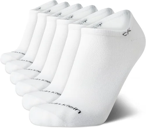 Vista 64 de Calvin Klein Calcetines para hombre, mezcla de algodón, acolchados, sin talla, forro de calcetines atléticos (6 unidades)
