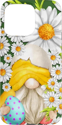 Vista 28 de iPhone 16 Easter Chick Gnome Graphic For Women Floral Daisy Flower Case