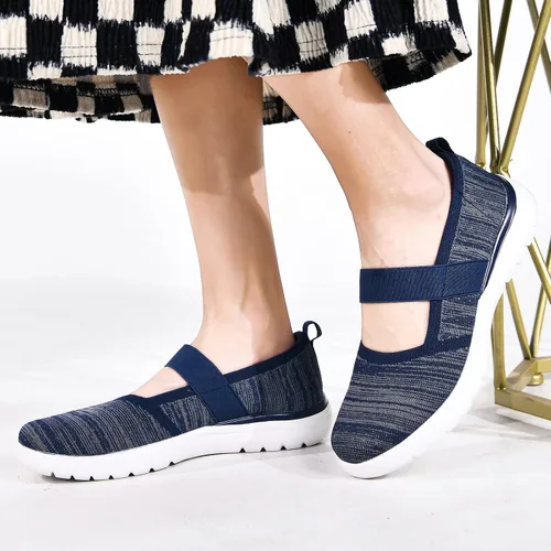 Vista 8 de Zapatos Mary Jane para caminar para mujer, zapatos casuales de enfermería, cómodos, antideslizantes, para trabajo y oficina
