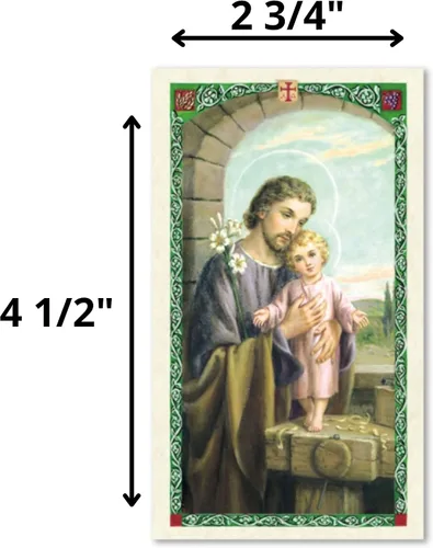 Vista 2 de MUDHEN Tarjetas de oración laminadas de San José, paquete de 25, HC9-036EF