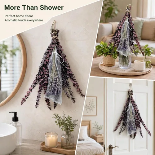 Vista 3 de Red Eucalyptus & Lavender Bundle with Hemp Rope & Scent Sachet for Shower