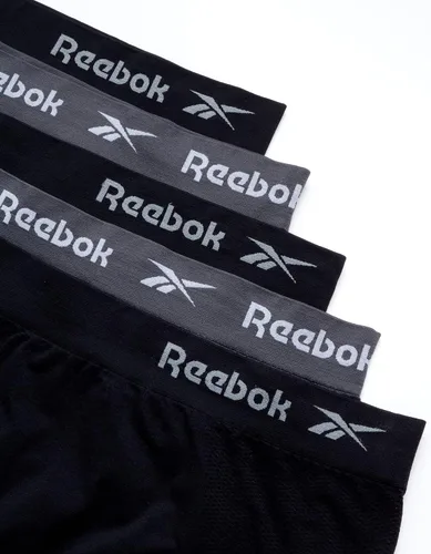 Vista 2 de Reebok Ropa interior para mujer - Bragas de cintura alta sin costuras (paquete de 5)