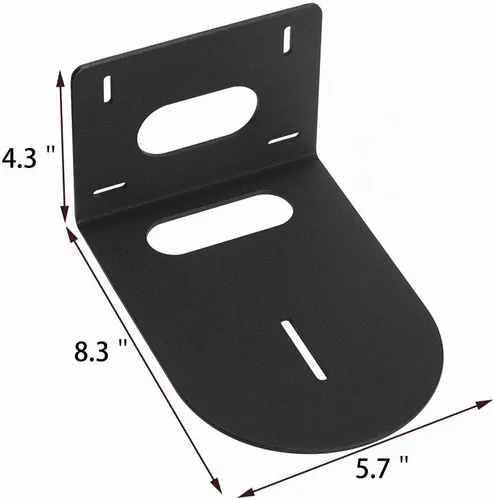 Vista 2 de Pequeño soporte universal de montaje en pared para cámaras PTZ Seleccionar cámaras HCM-1 (negro)