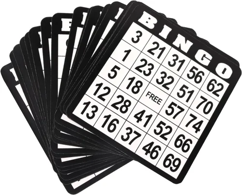 Vista 7 de GSE - Juego de cartas de bingo con números de fácil lectura, juego de 100 hojas de bingo reutilizables