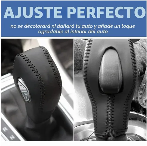 Vista 4 de Cubierta de perilla de cambio de marcha DEYTOP para Fusion/Escape/Focus/Fiesta, tapa de perilla de cambio de cuero para EcoSport/Transit/C-Max Negro