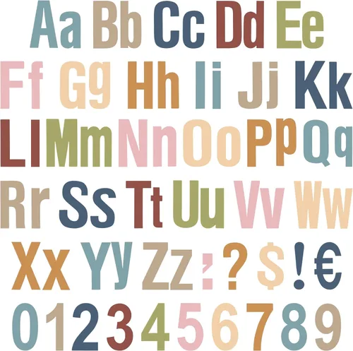 Vista 16 de Tenare Juego de 134 letras coloridas del alfabeto de 5 pulgadas, letras del alfabeto, números y recortes de puntuación para tablón de anuncios, Negro