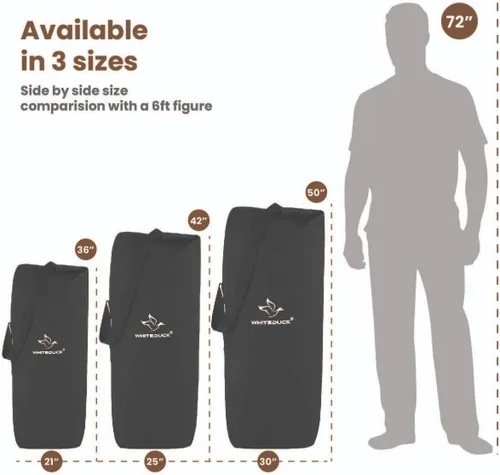 Vista 6 de WHITEDUCK Bolsa de lona plegable de carga superior, resistente al agua, estilo militar, para hombres y mujeres, gimnasio, deportes, viajes