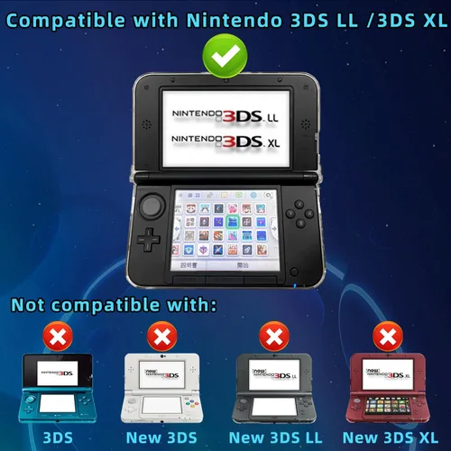 Vista 6 de OSTENT Protective Clear Crystal Hard Guard Case Cover Skin Shell for Nintendo 3DS XL LL Color Clear White